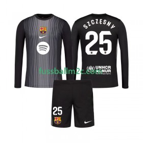 Fußballtrikots FC Barcelona Szczesny 25 Torwart Kinder Ausweich Trikotsatz 2025-2026 Langarm